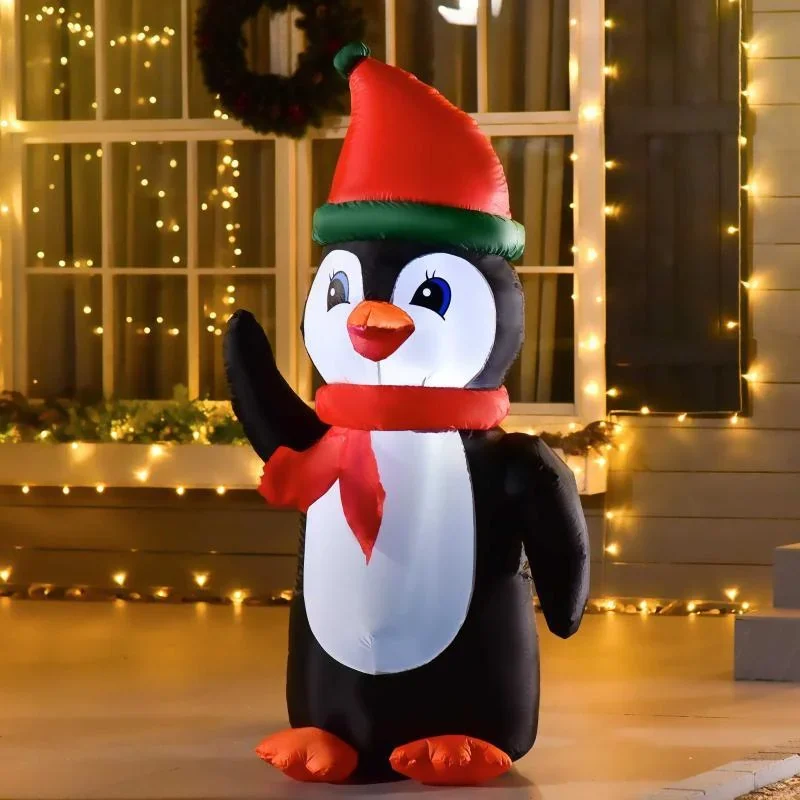 Aufblasbarer Weihnachts-Pinguin 1,6 m Weihnachtsdekoration - 3