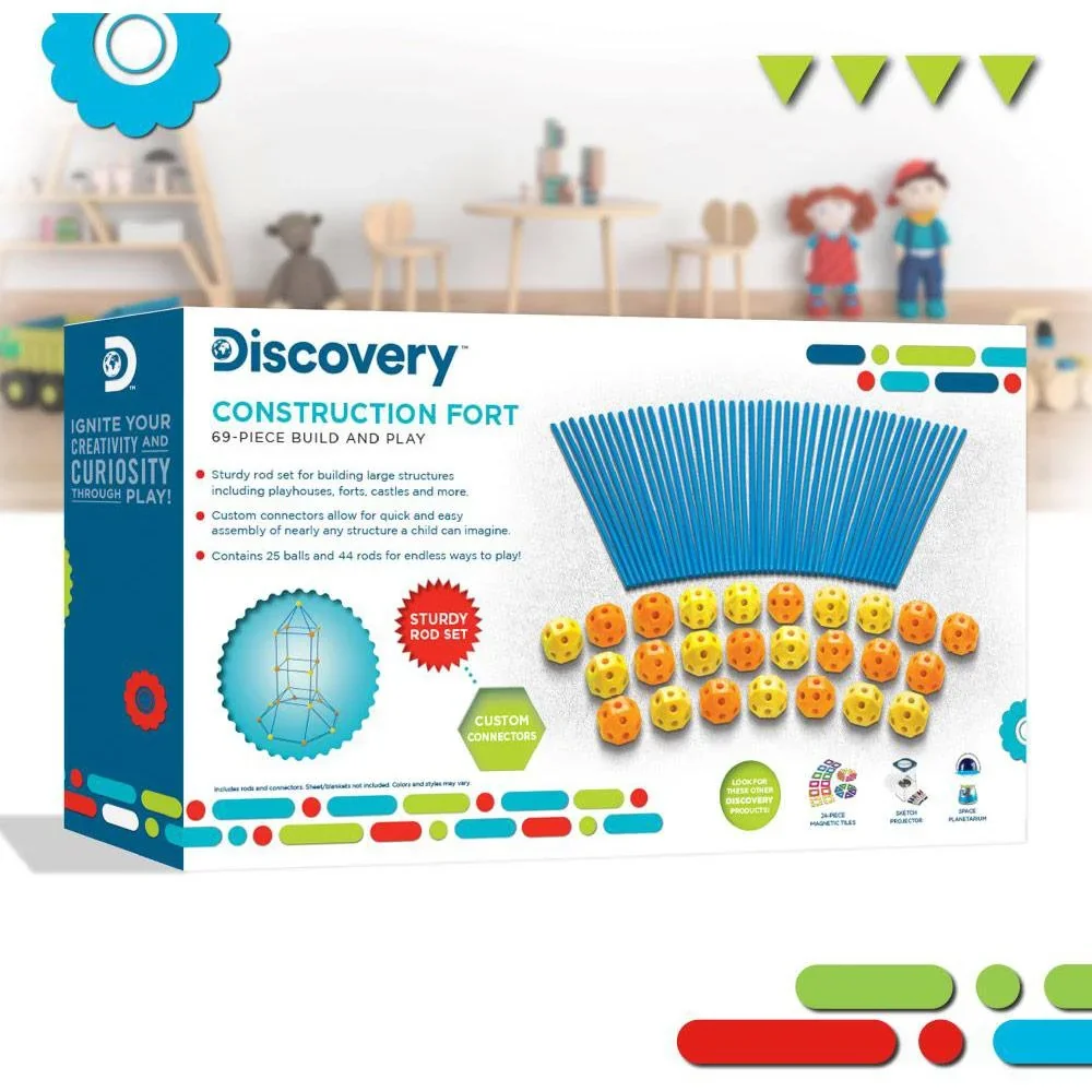 Discovery Kinderbaukasten - Zelt - Fort - 69-teilig - 2