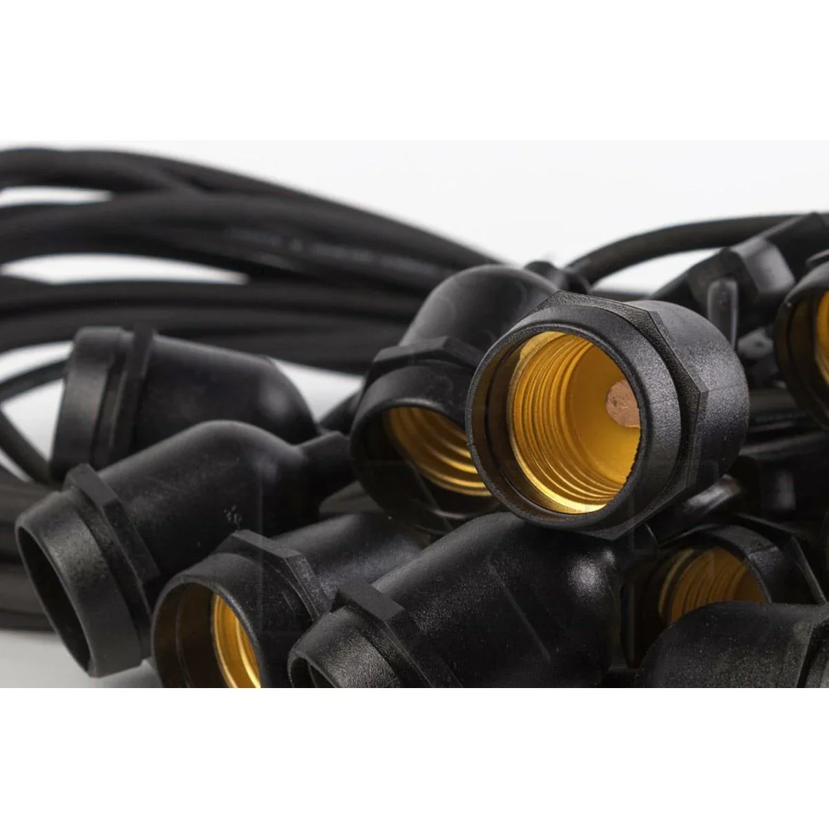 VT-713 Wasserdichtes Kabel E27 komplett mit 15 Armaturen - Prick-Kabel - Partybeleuchtung - E27 - 15 Meter - anschließba - 2