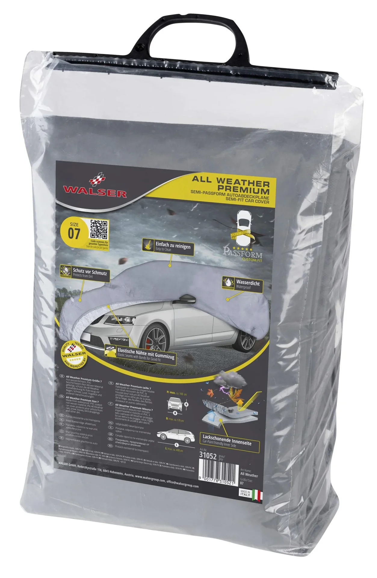 Autoabdeckplane all weather - Größe 7 - 488x176x148cm - PVC beschichtet - 6