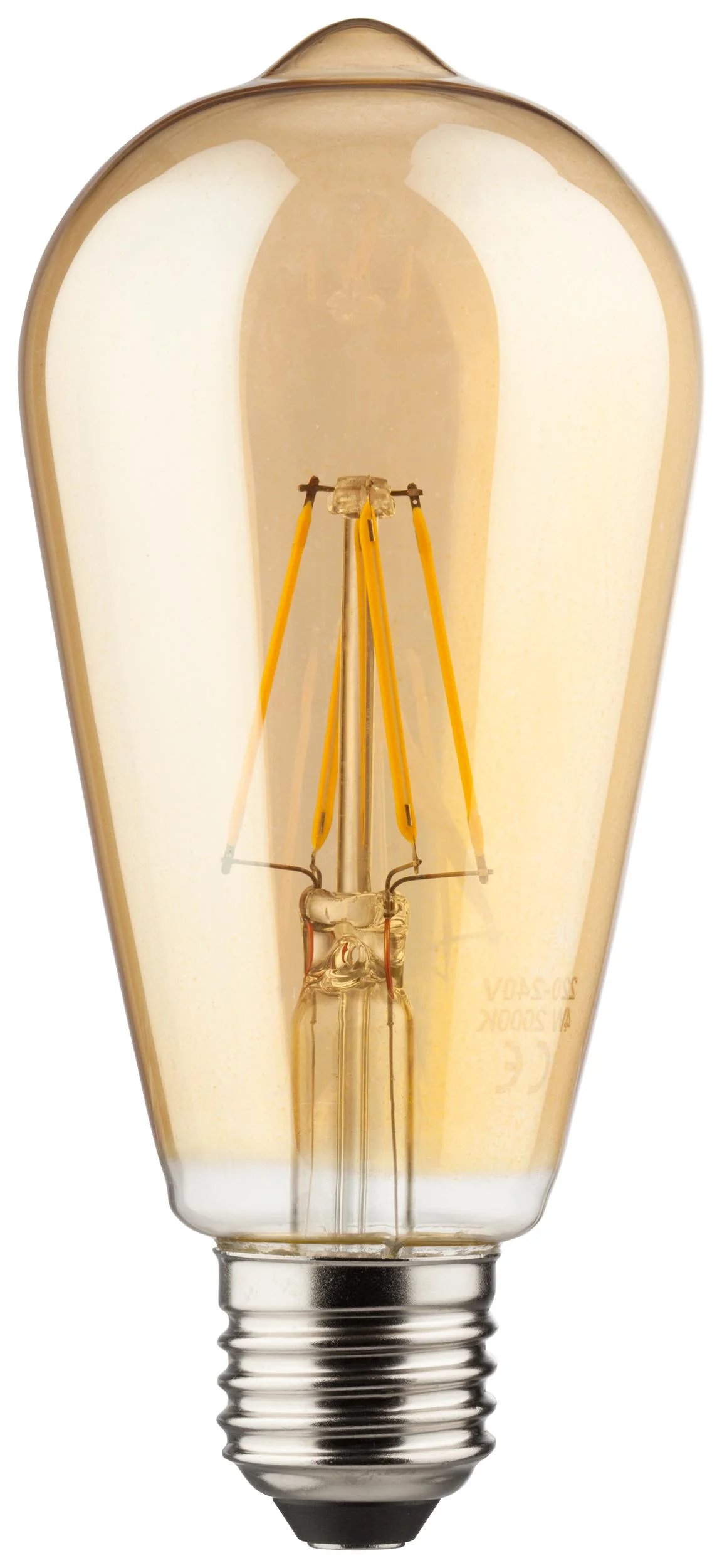 LED Retro Deko Lampe Edision gold mit 7 Watt, E27, 1800 Kelvin, dimmbar - 0
