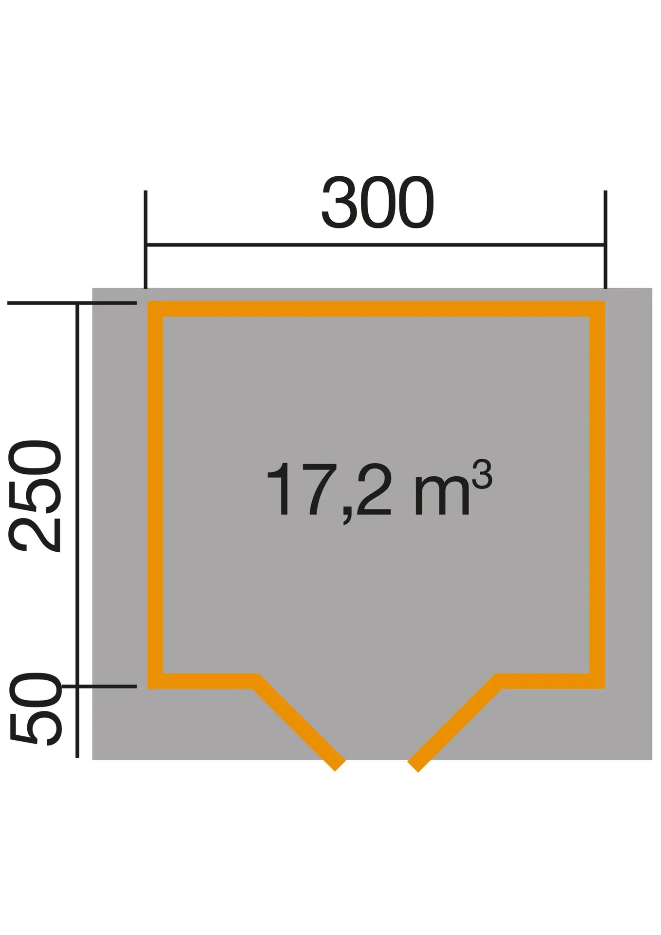 Gartenhaus 209 Gr.2,5, 333 x 310 x 261 cm hellgrau mit Doppeltür - 2