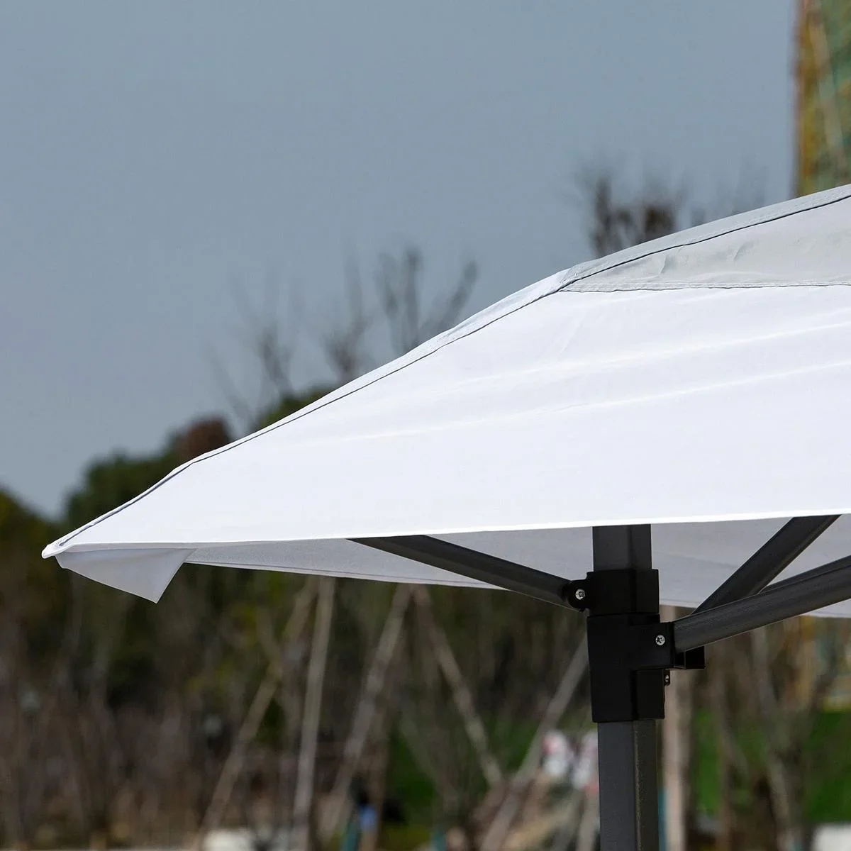 Pop-Up-Pavillon zusammenfaltbar hellgrau, weiß - 0