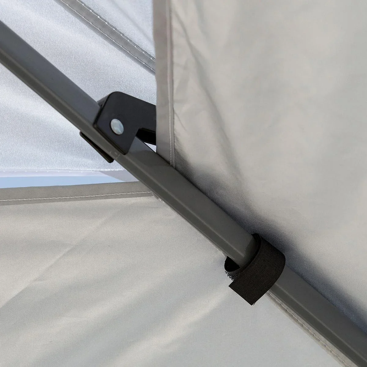 Pop-Up-Pavillon zusammenfaltbar hellgrau, weiß - 1