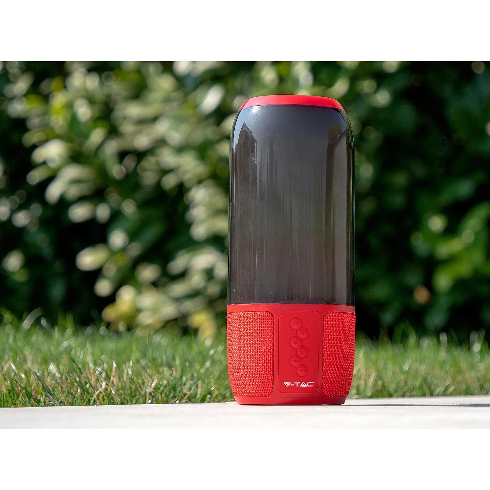 VT-7456 Bluetooth-Lautsprecher mit RGB-Beleuchtung - 2x 3Watt - rot - 3