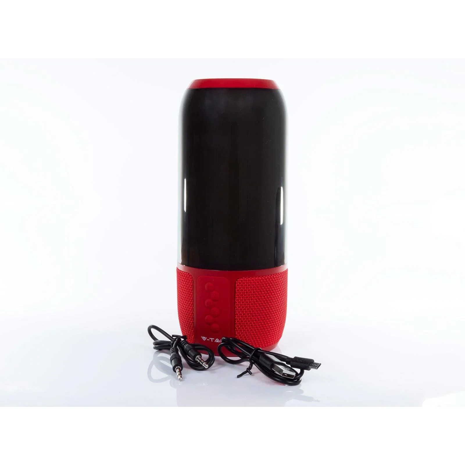 VT-7456 Bluetooth-Lautsprecher mit RGB-Beleuchtung - 2x 3Watt - rot - 5