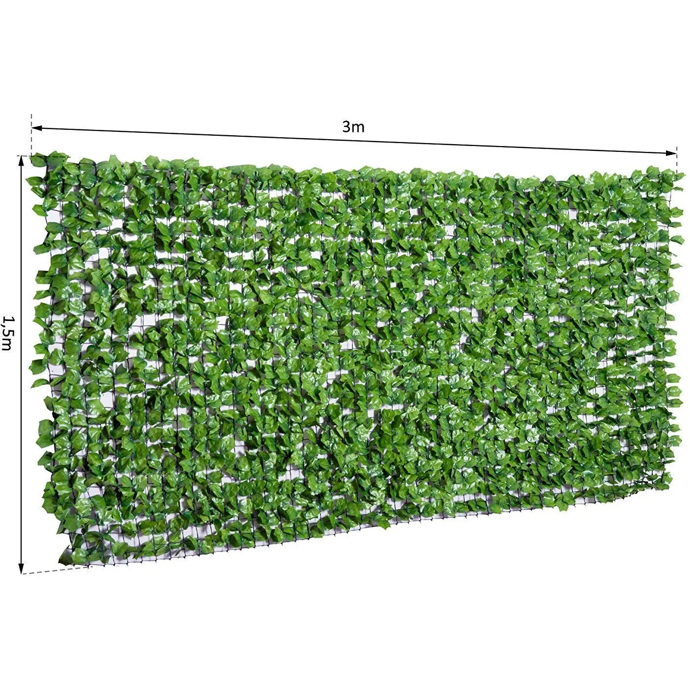 Sichtschutz Künstliche Hecke Wanddekoration 1.5x3m Hellgrün - 2