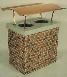 Kamindach 70 x 67 cm, Kaminabdeckung aus Edelstahl V2A - 0