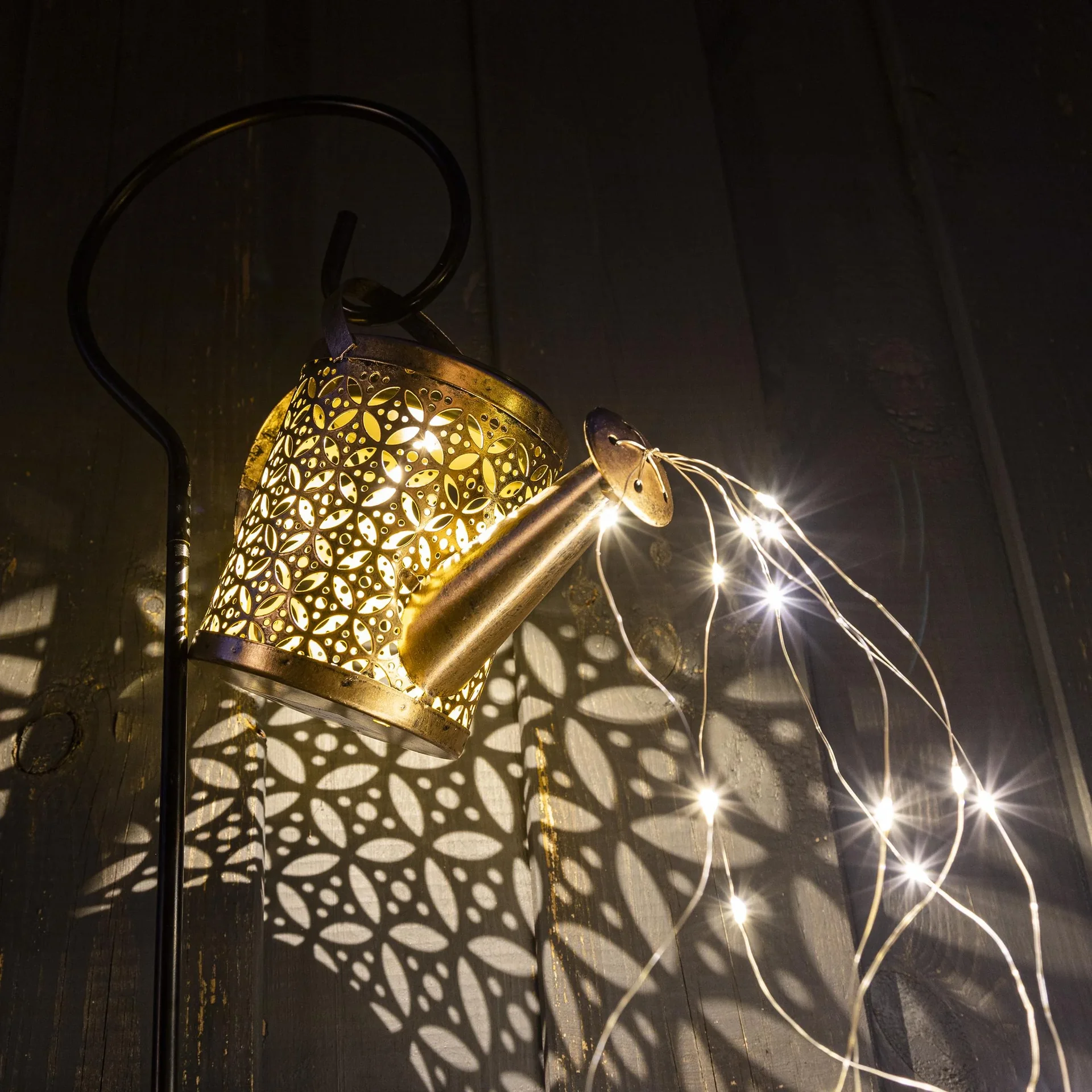 LED-Solar Gießkanne mit Lichterkette - 1