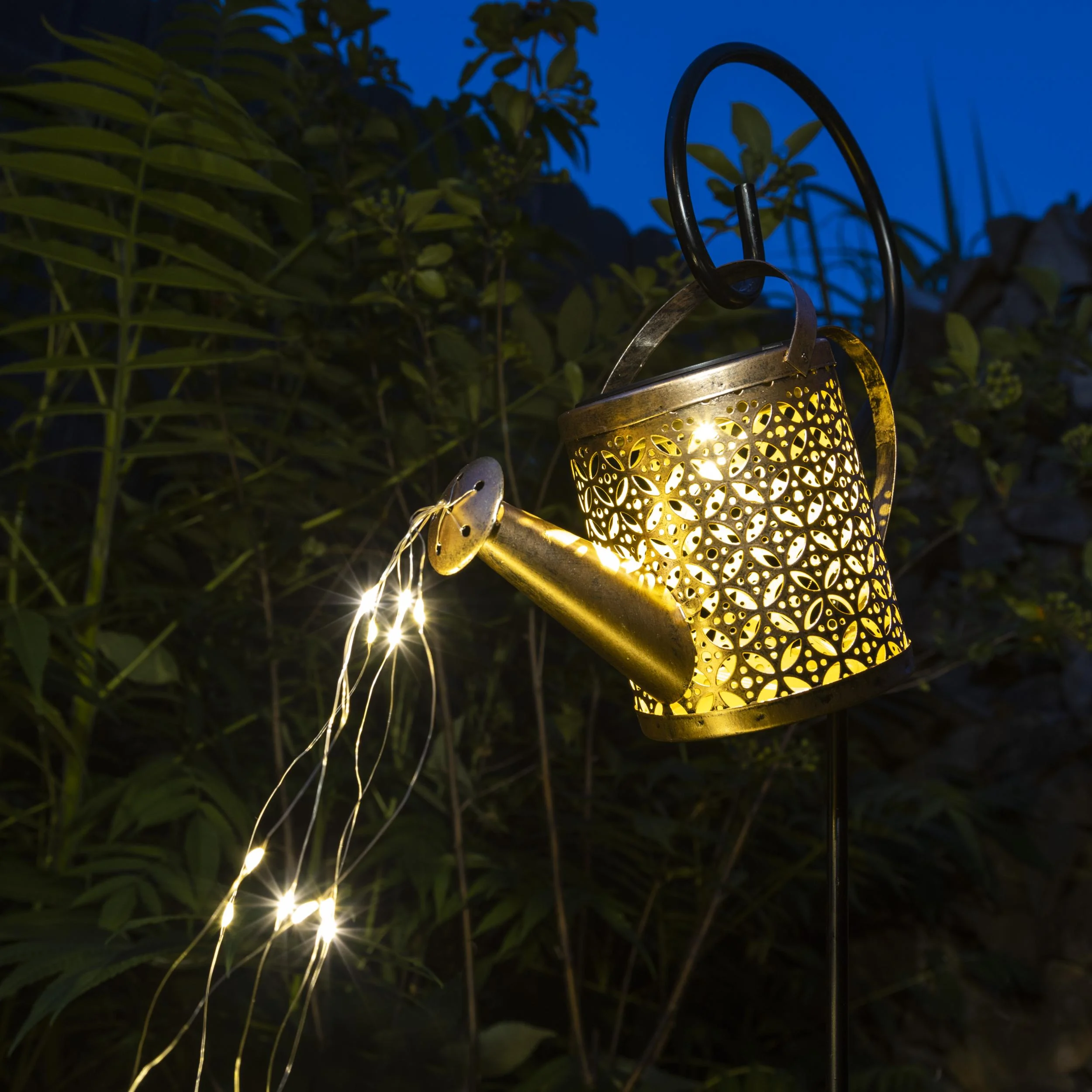 LED-Solar Gießkanne mit Lichterkette - 4