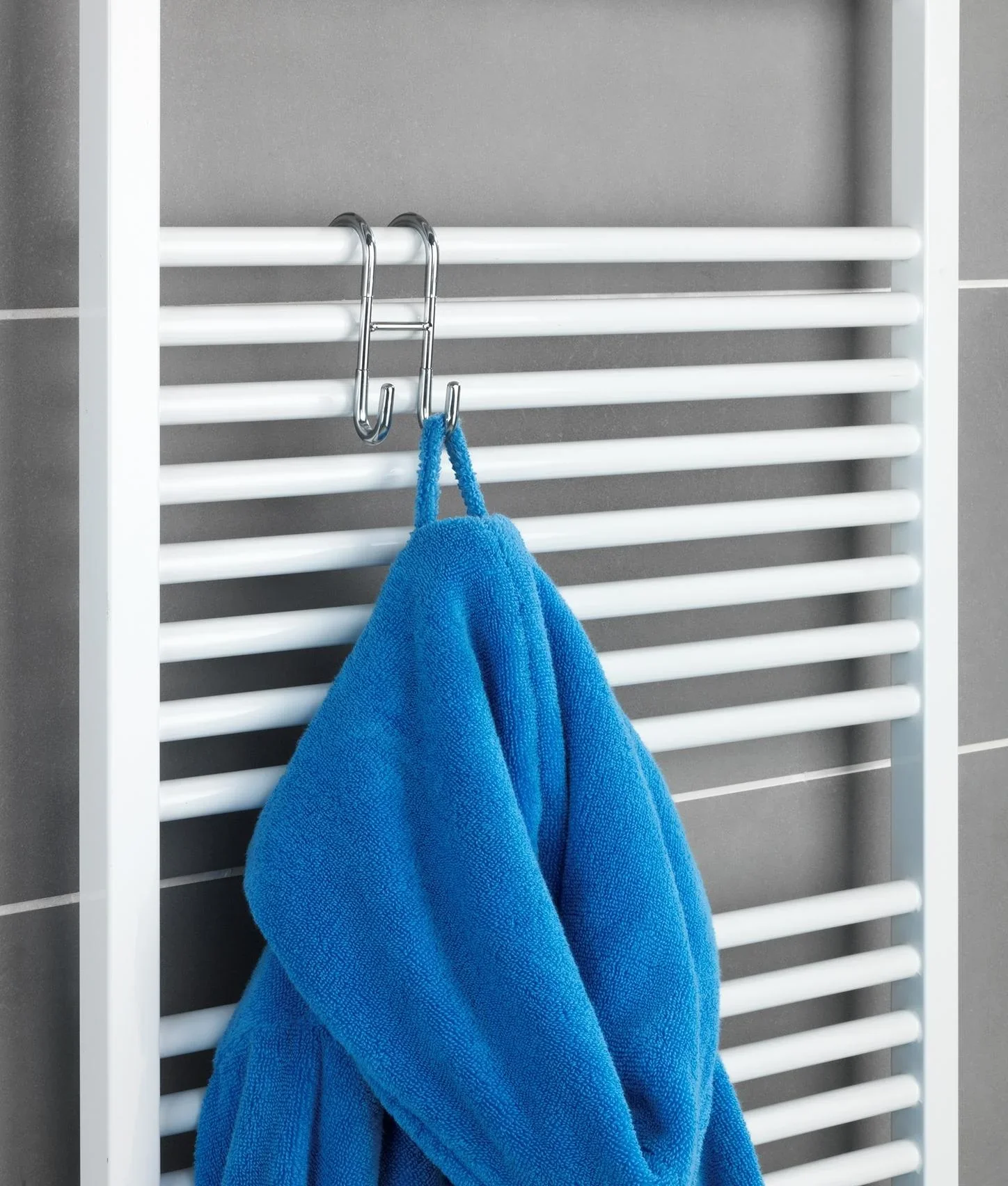 Rundheizkörper-Haken "Duo", Edelstahl, Silberfarben - 4