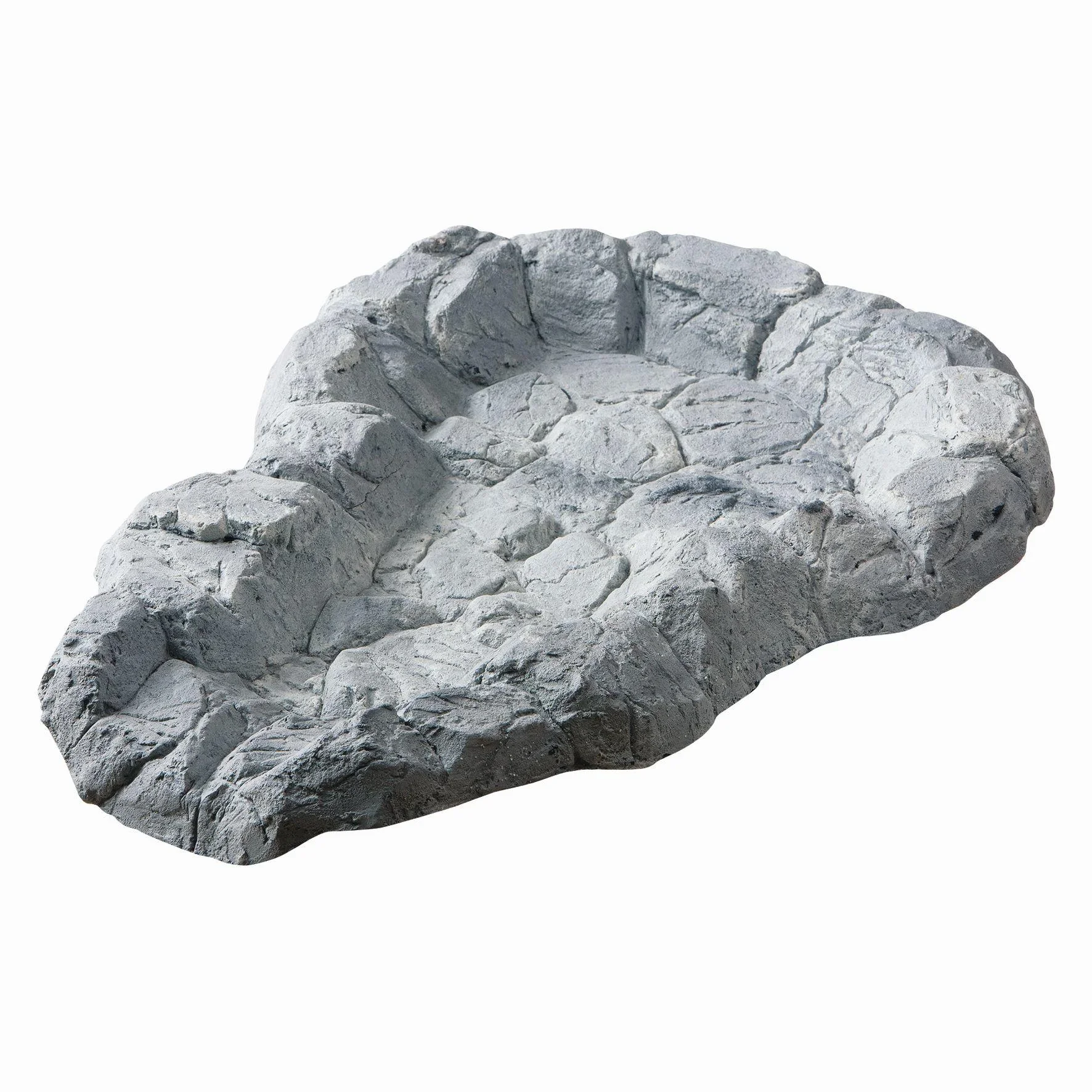 Systembachlauf, felsgrau, ca. 68 x 87 cm, mit Pumpenanschluss - 0