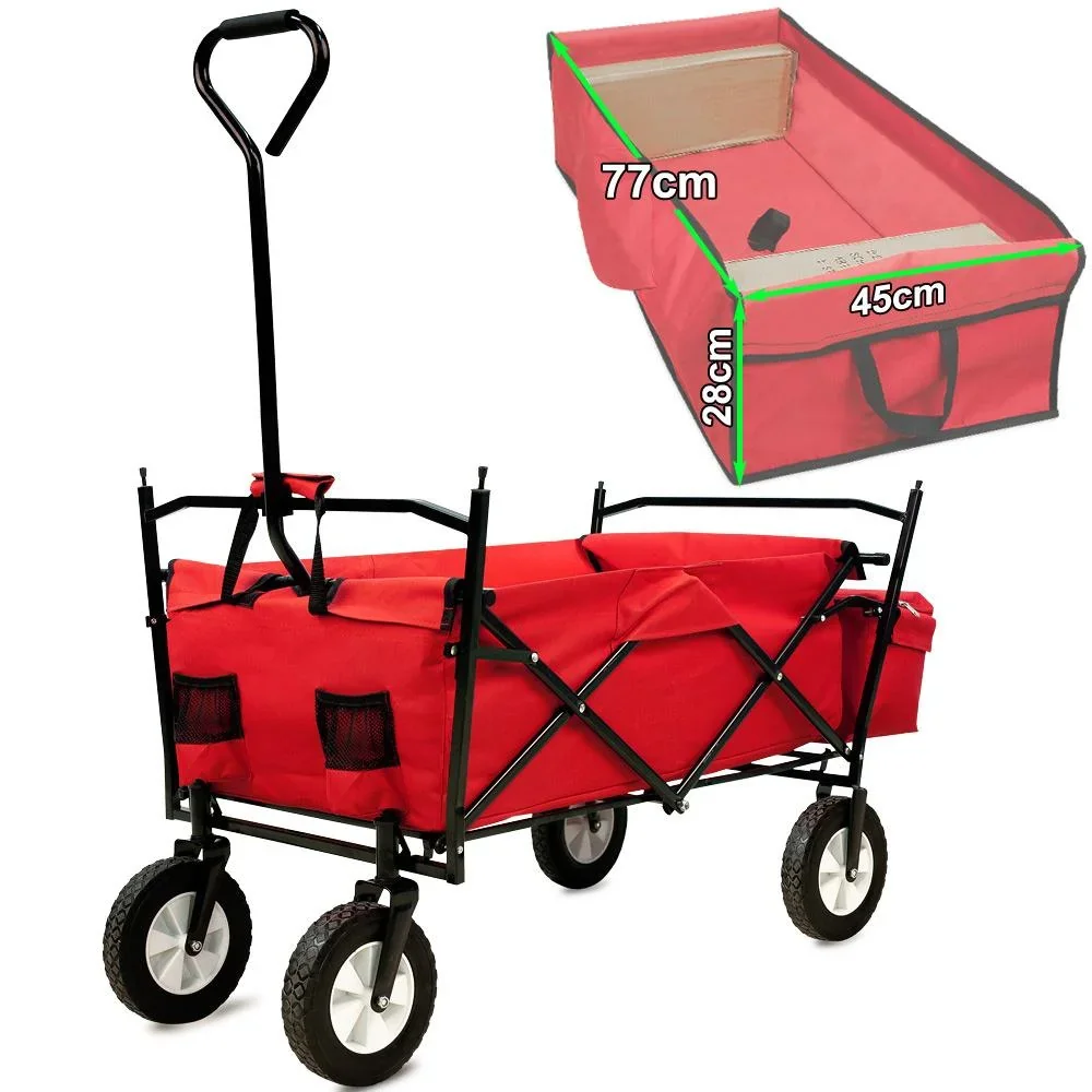 Faltbarer Handwagen mit abnehmbarem Dach - 2