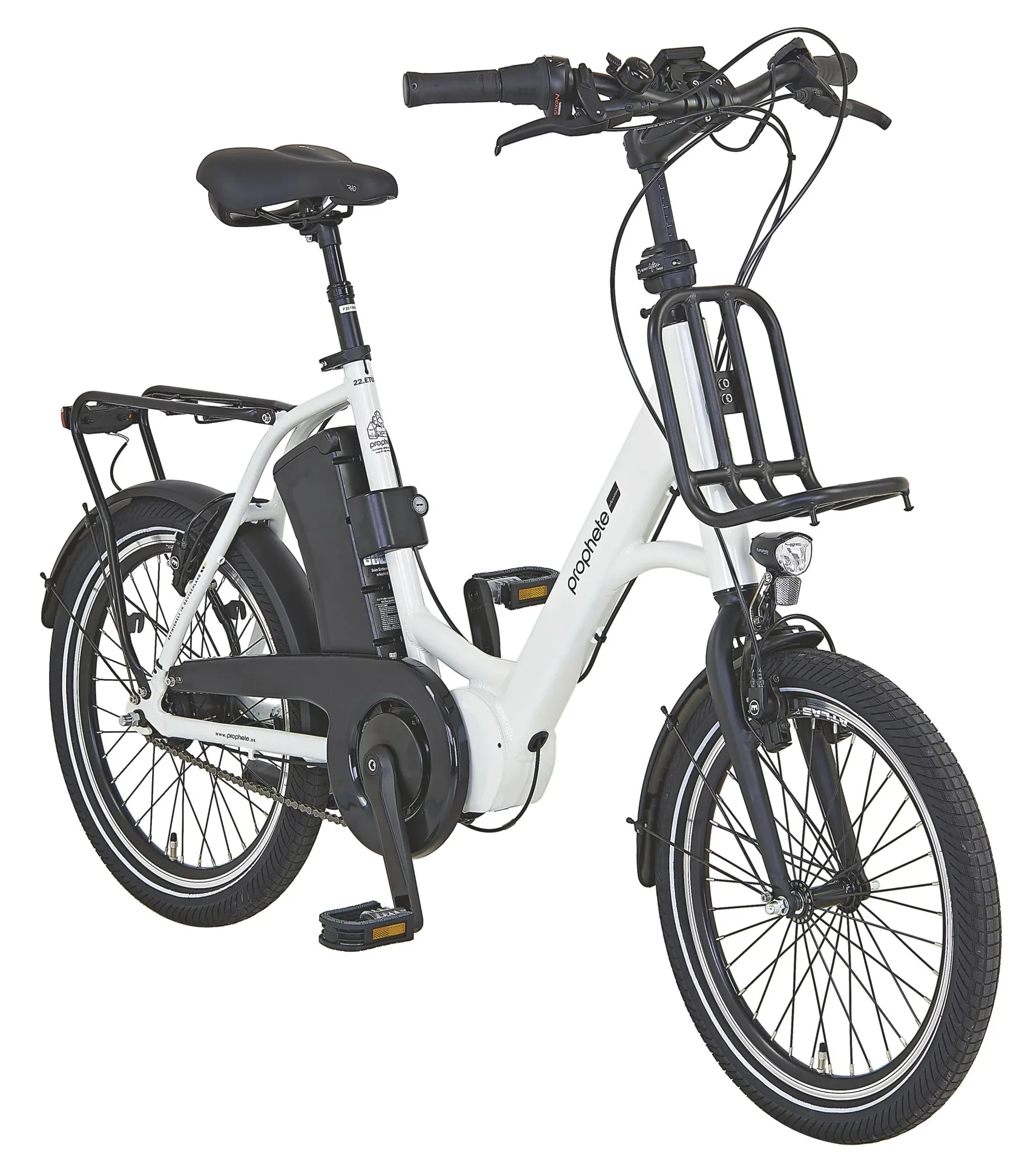 Unisex E-Bike City, 20 Zoll, Rahmengröße 46 cm, 7-Gang Nabenschaltung, weiß-kreide, URBANICER 22.ETU.10 - 2