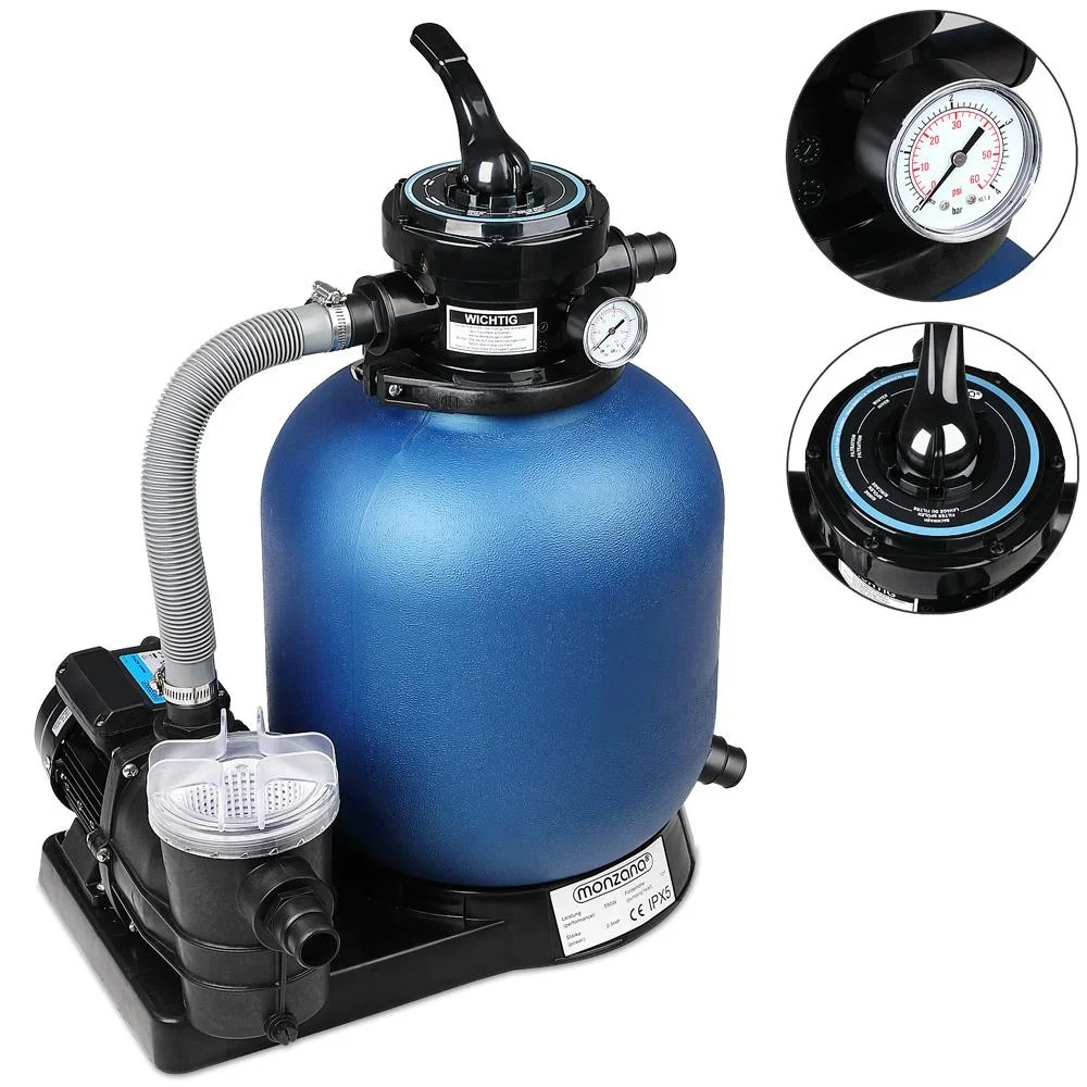 Sandfiltrationsanlage - 550W - inkl. Pumpe - 1