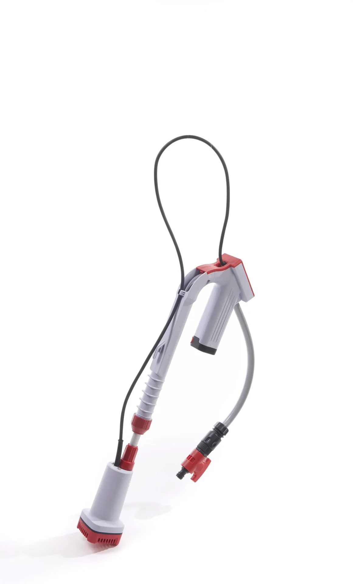 Set Akku-Regenfasspumpe, teleskopierbar, 12 Volt + Regentonnen-Netz 95 cm + Gartenschlauch-Set „Economic ½“, 20 Meter - 5