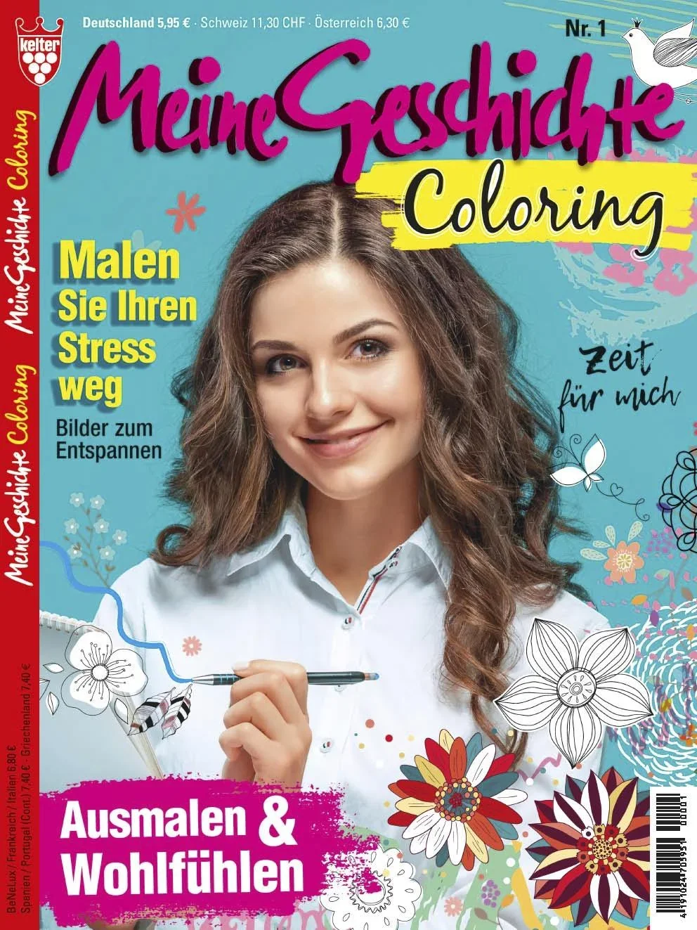 Malbuch für Erwachsene, 2er-Set - 2