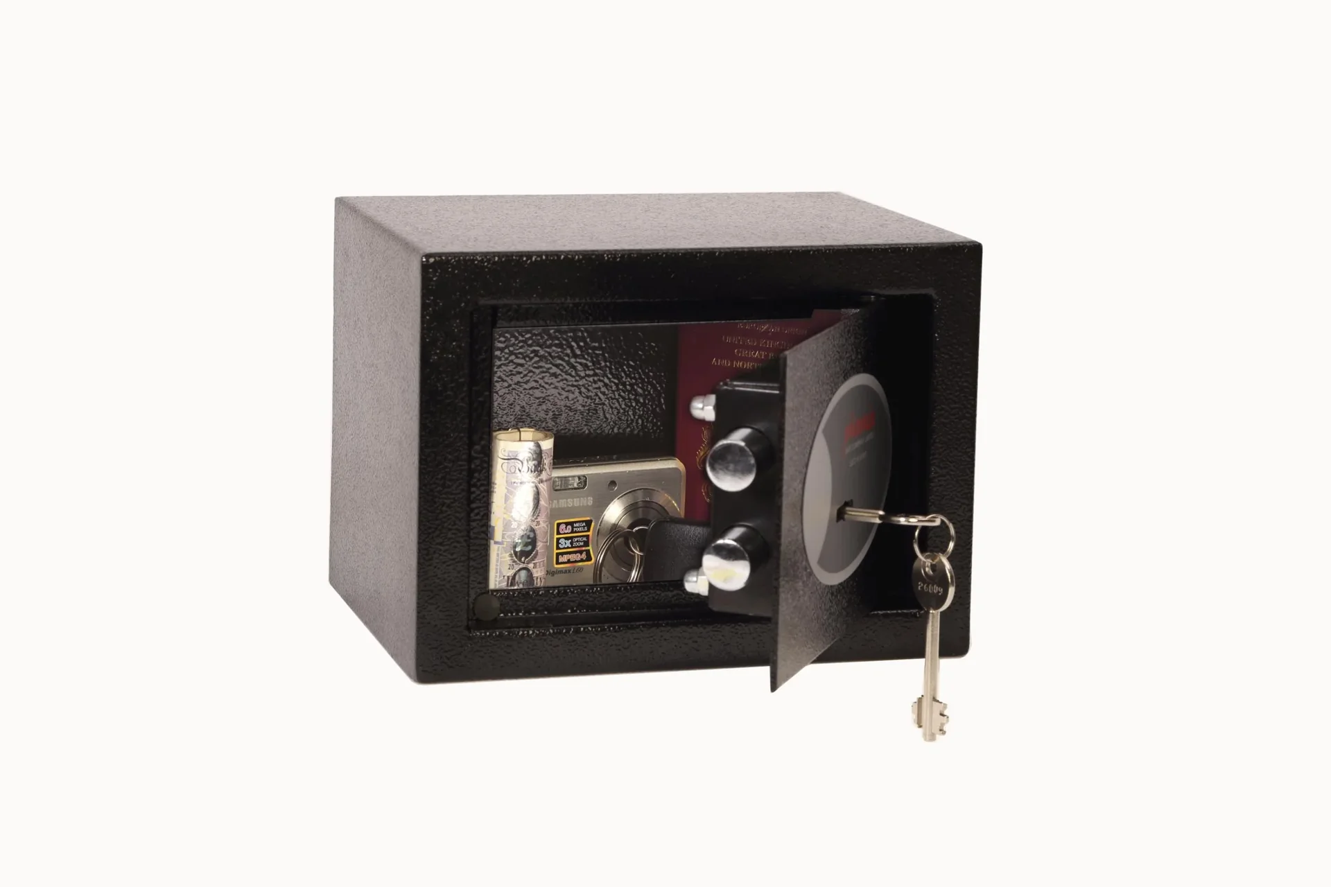 Sicherheitstresor Compact Home Office mit Schlüsselschloss, schwarz - 2