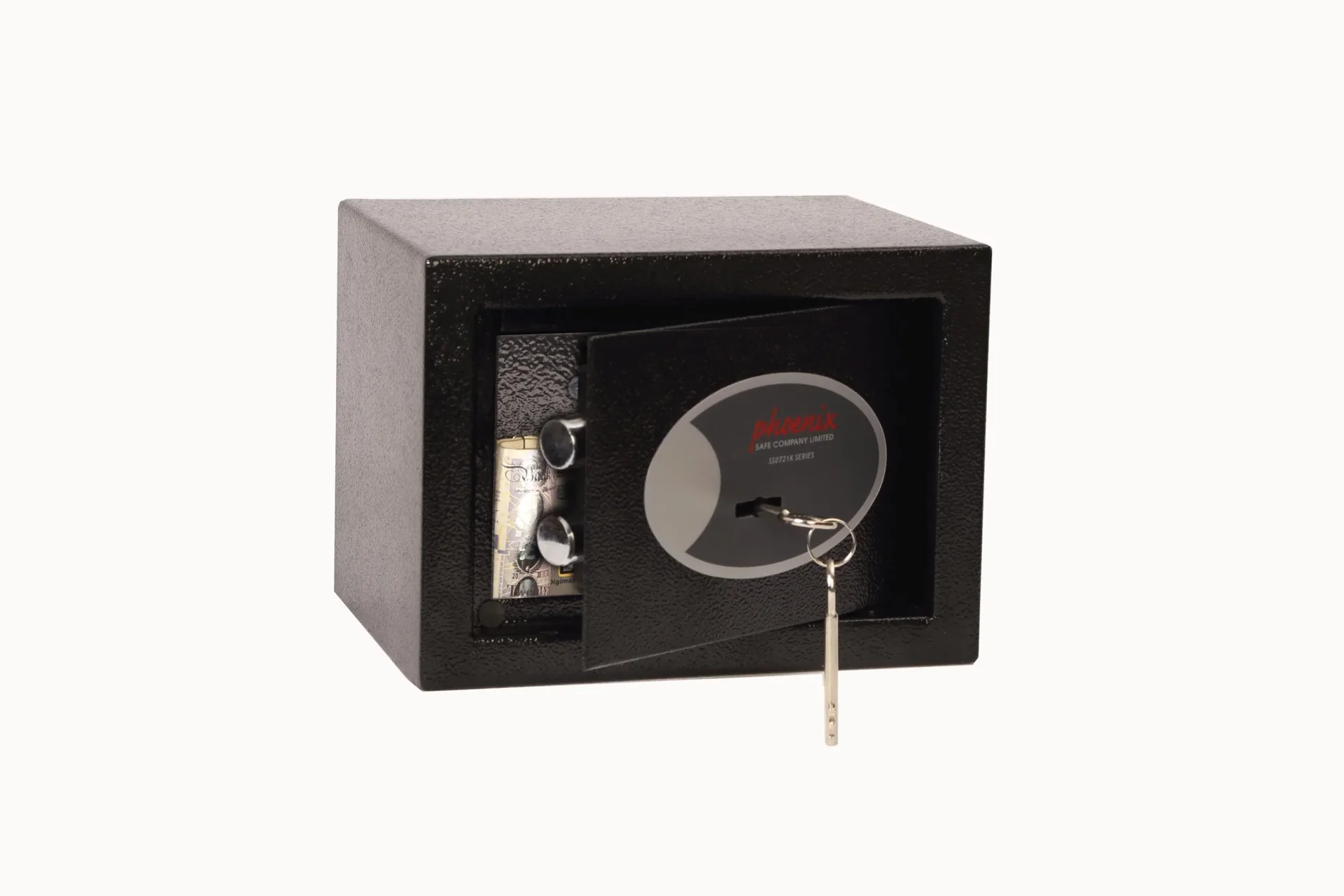 Sicherheitstresor Compact Home Office mit Schlüsselschloss, schwarz - 3