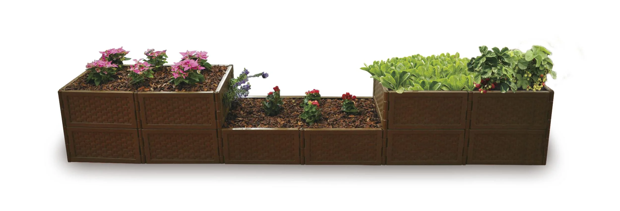 Multifunktions Hochbeet flexibel & erweiterbar 4er Set terracotta - 3