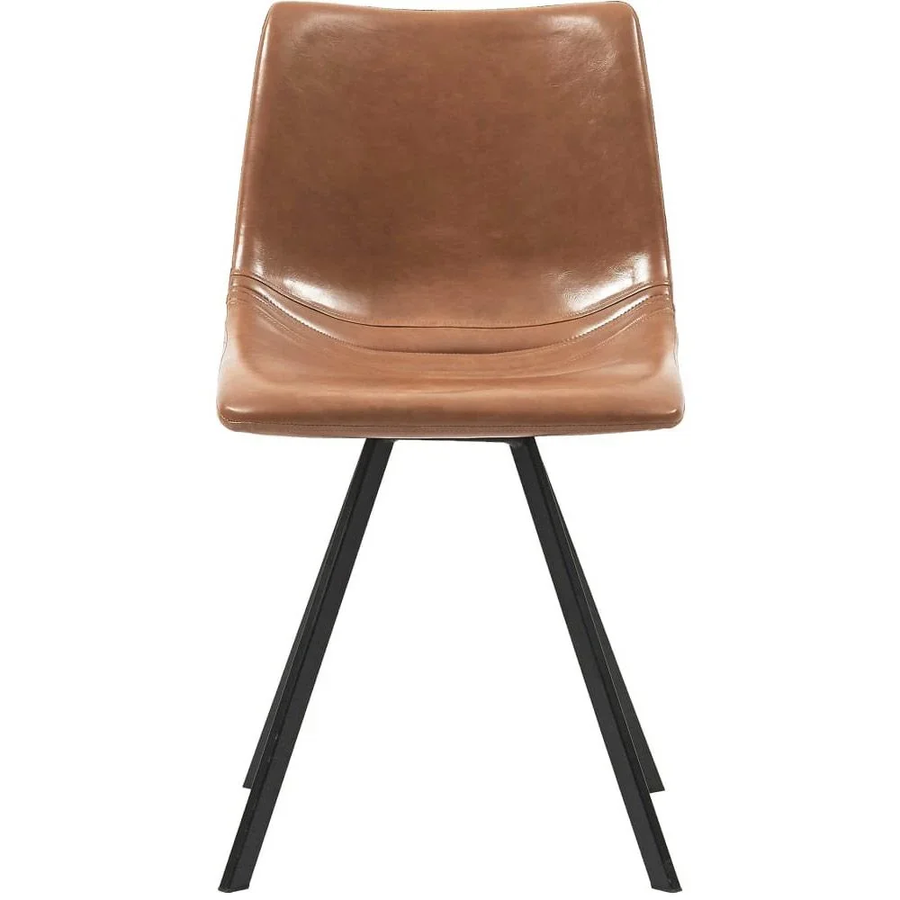 Esszimmerstühle 2-Sitzer Kunstleder cognac-farbig - 2