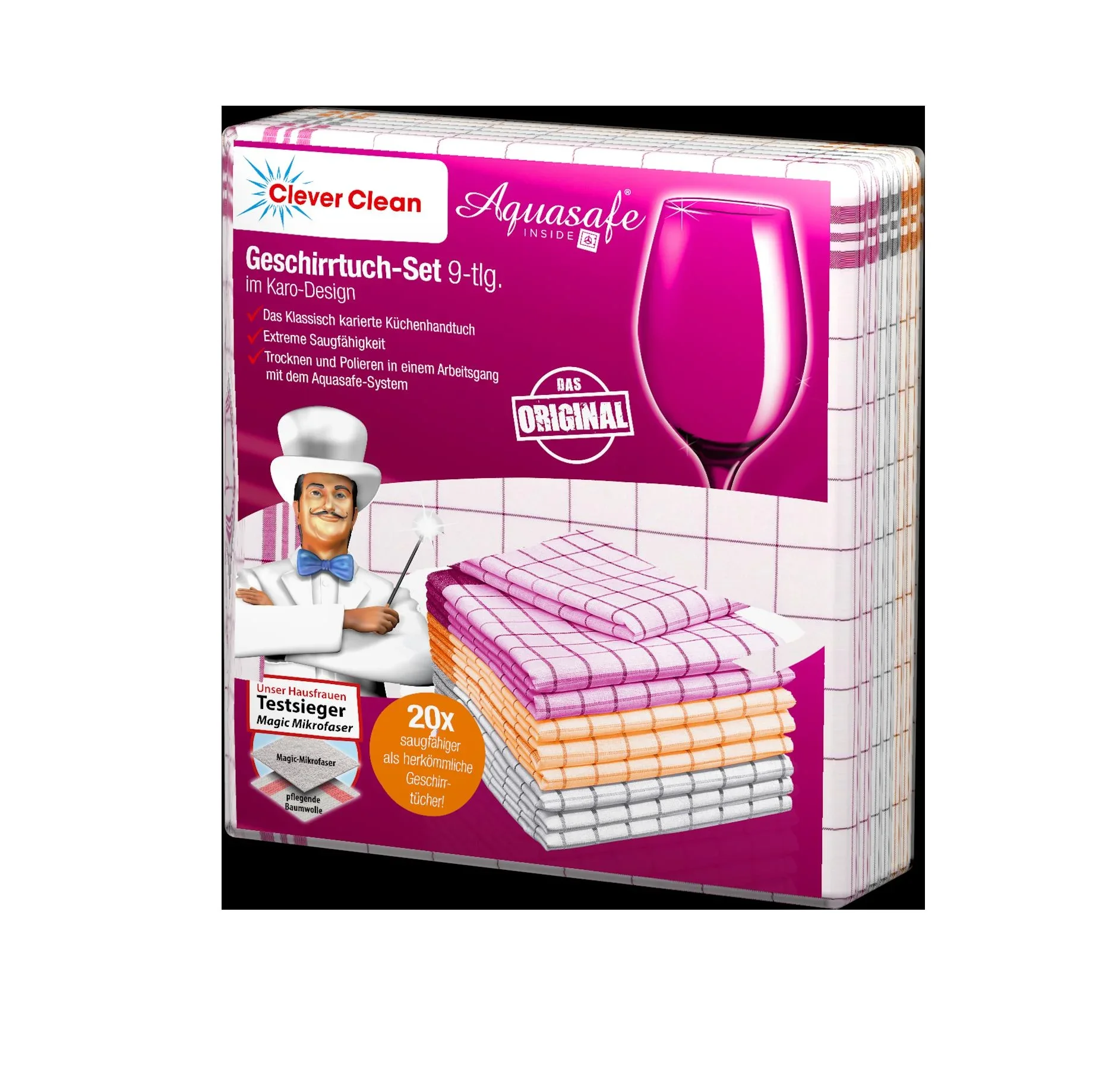 Magic-Mikrofaser-Geschirrhandtücher, 9-teilig - 1