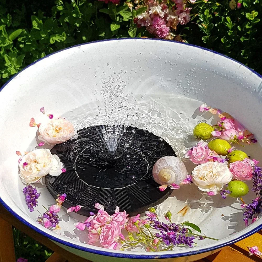 Solarbrunnen auf Solarpanel 150 l/h Teichbrunnen - Solarstrom - 1