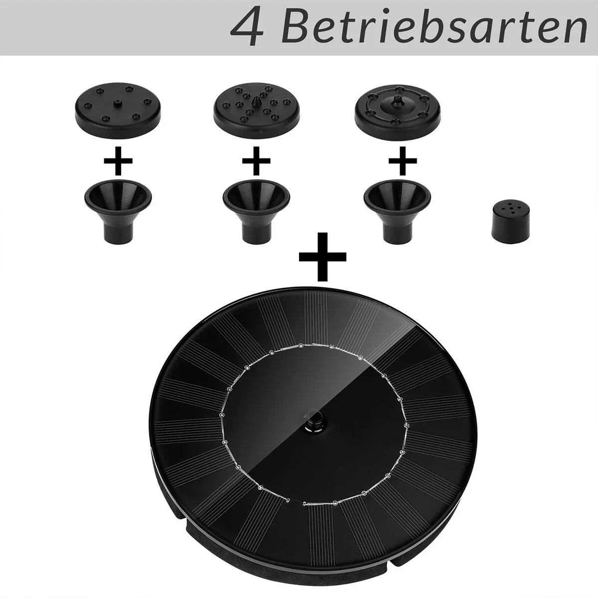 Solarbrunnen auf Solarpanel 150 l/h Teichbrunnen - Solarstrom - 6