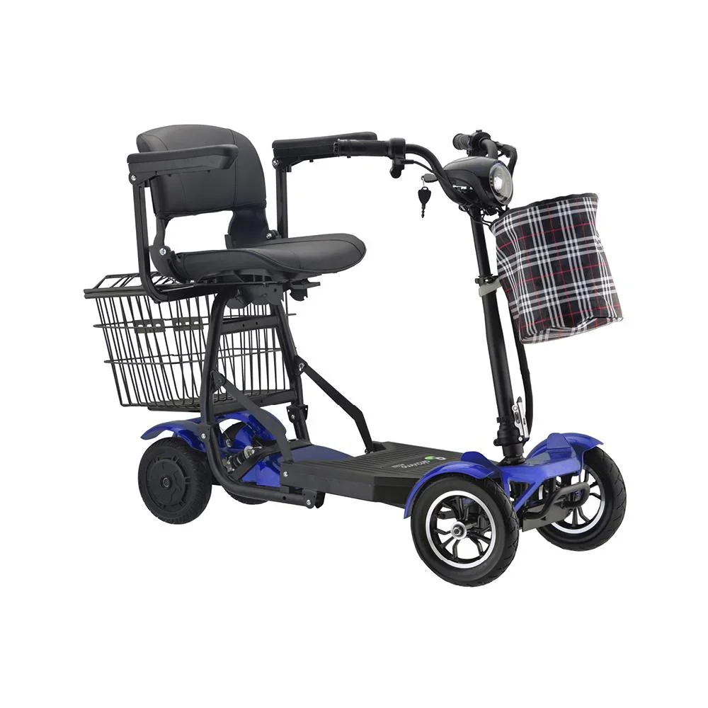 4-Rad E-Mobil Assisi 2.0 6 km/h Safety: 36V/10Ah Li-Ionen mit Gepäck-Tasche/-Korb, Blinker, faltbar, blau - 1