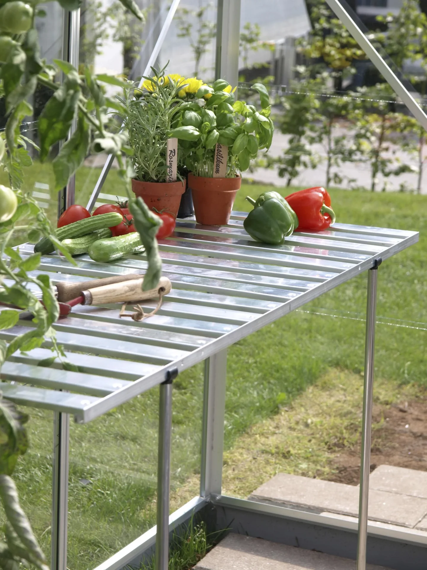 Alutisch, Farbe abklappbar, Farbe 120 x 56 x 81 cm, Farbe alu - 0