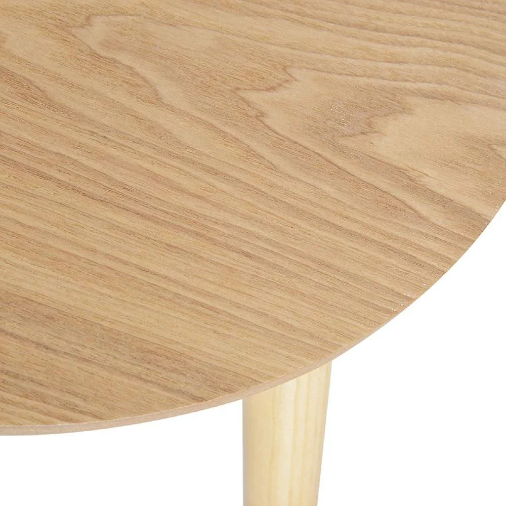 Beistelltisch Couchtisch Wohnzimmertisch rund aus MDF-Holz+Kiefer natur ?38,5 x 41,5 cm - 0