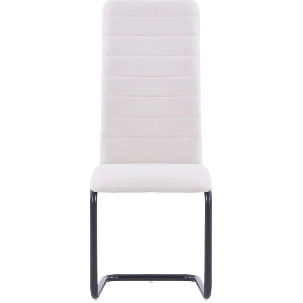 Esszimmerstühle 2tlg. Stoff creme - 2