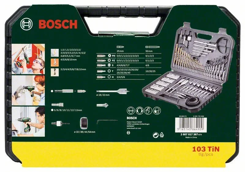 Titanium-Bohrer-Set, V-Line, 103-teilig - 0