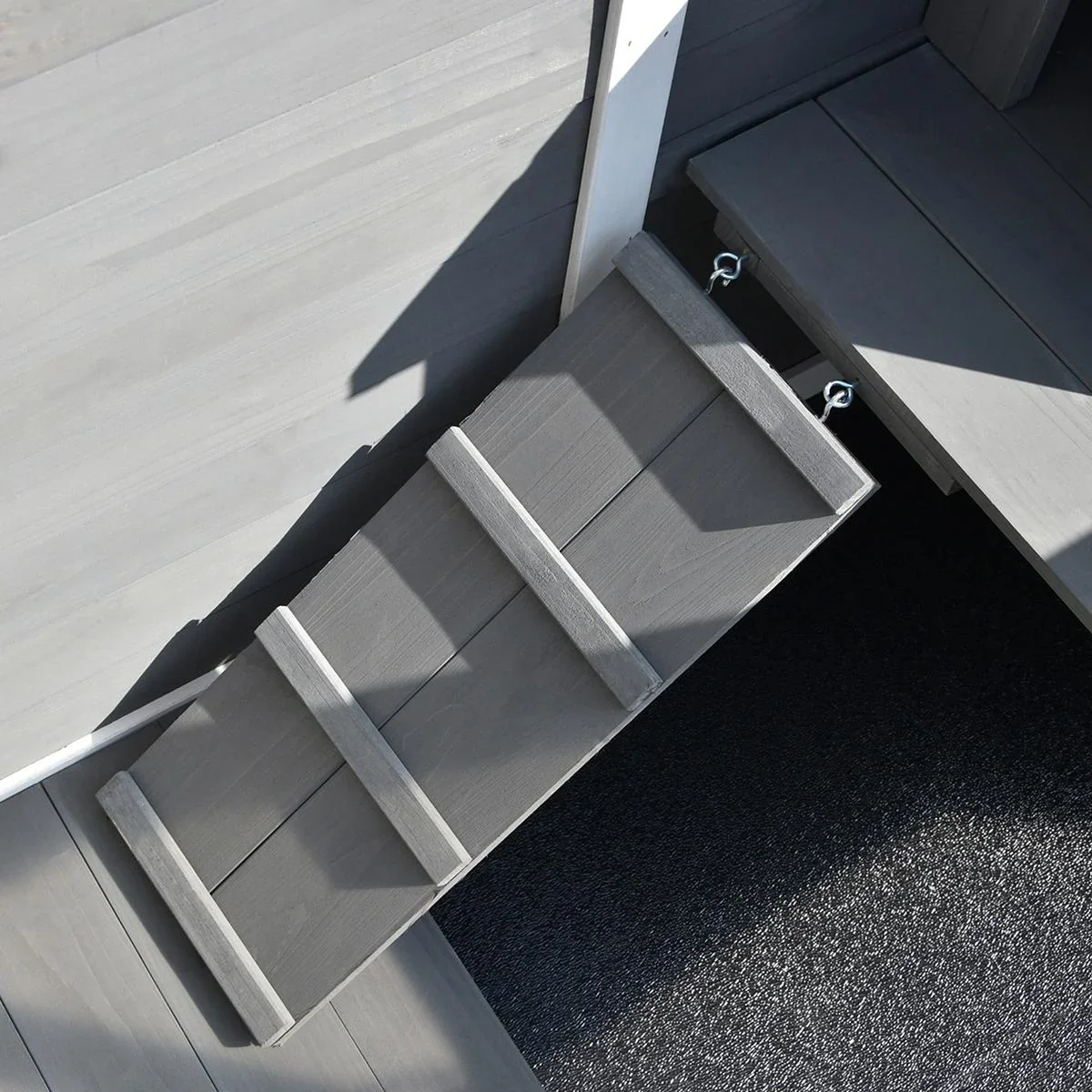Kaninchenstall mit Rollen natur - 3