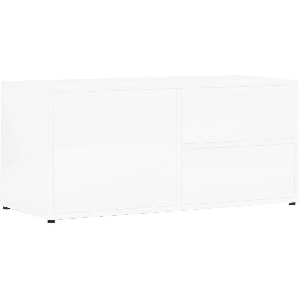 TV-Schrank 80x34x36 cm Hochglanz weiß Spanplatte - 1