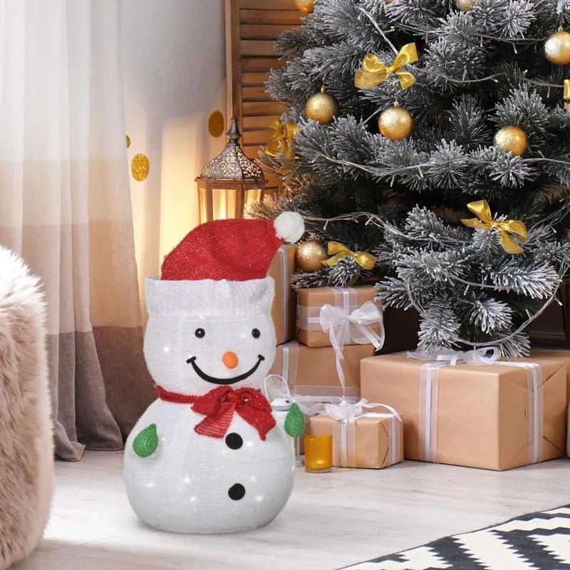 Weihnachten Schneemann Weihnachtsdekoration mit LED-Lichter - 3