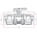 PP PE Rohr Verschraubung Kugelhahn 20 x 20-0