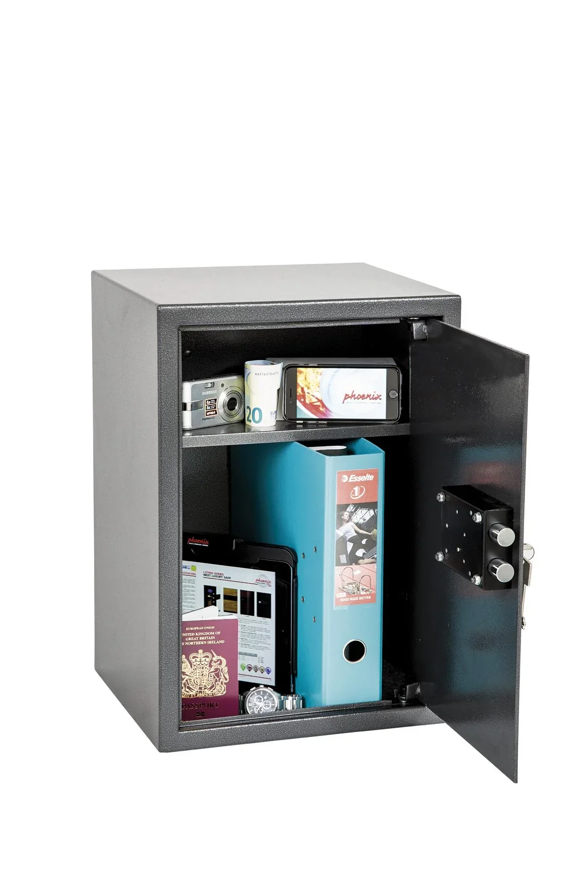 Tresor Vela Home & Office mit Schlüsselschloss Außenmaße 500 x 350 x 310 mm - 0