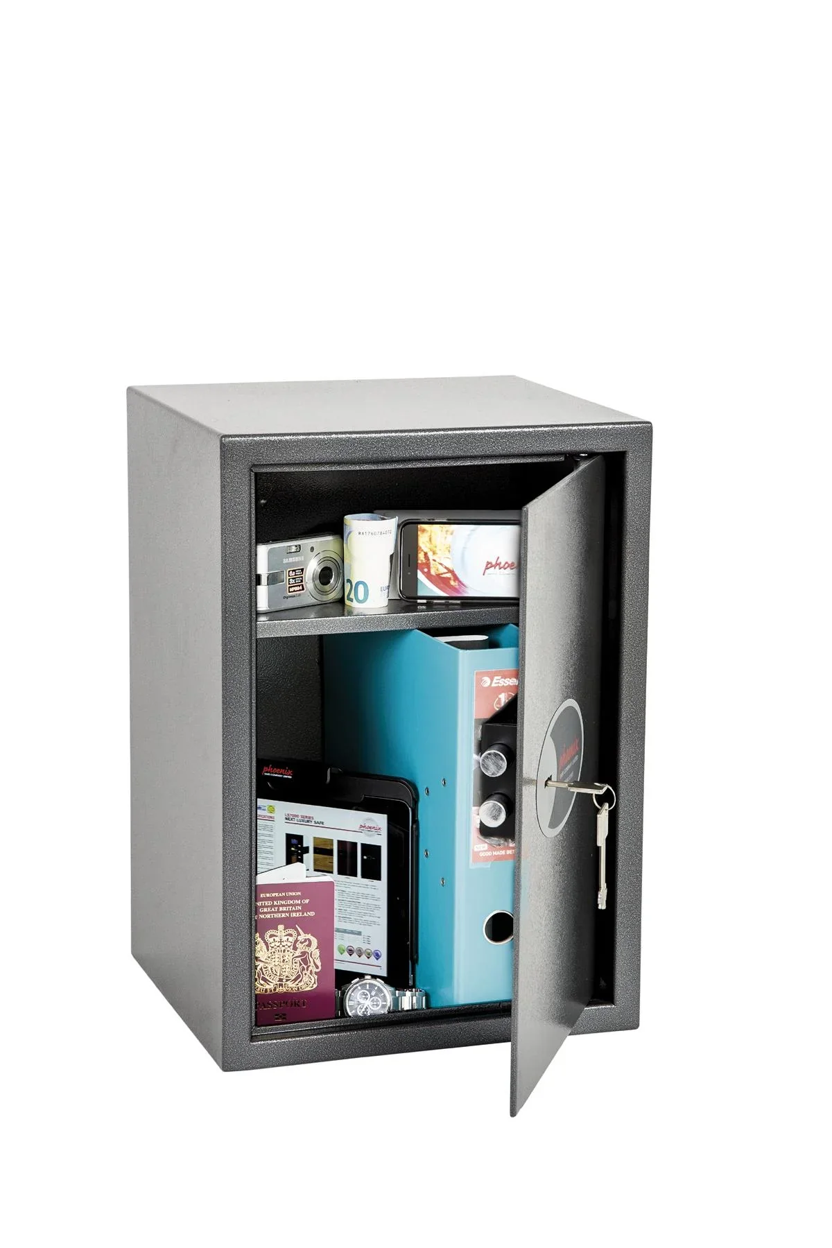 Tresor Vela Home & Office mit Schlüsselschloss Außenmaße 500 x 350 x 310 mm - 1