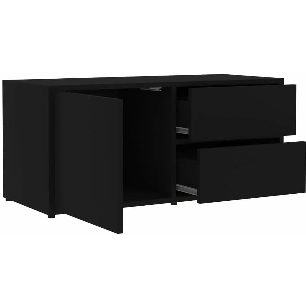 TV-Schrank 80x34x36 cm Spanplatte schwarz - 1