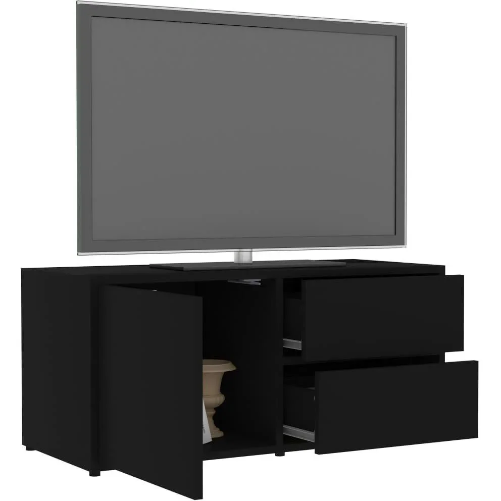 TV-Schrank 80x34x36 cm Spanplatte schwarz - 3