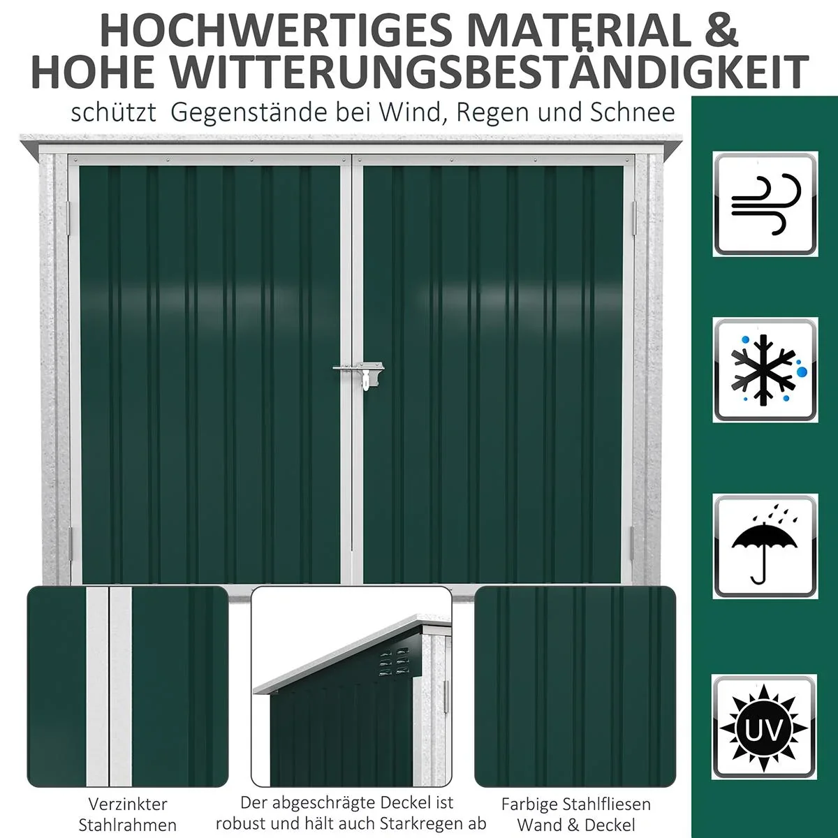 Schaukelstuhl 3-Sitzer Hollywoodschaukel Gartenschaukel mit Sitz- und Rückenlehnen Tablett Sitzbank Schwingbank Dachwink - 2