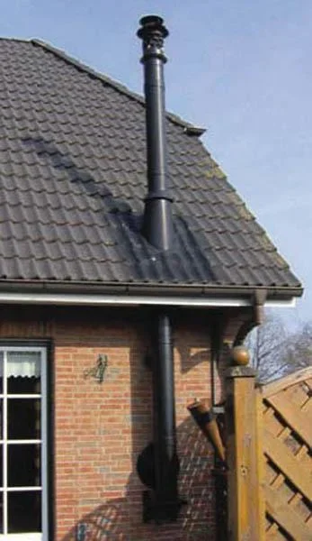 Doppelwandiger Edelstahl Schornstein NW 150 mm, Set, 5,5 m Höhe - 1