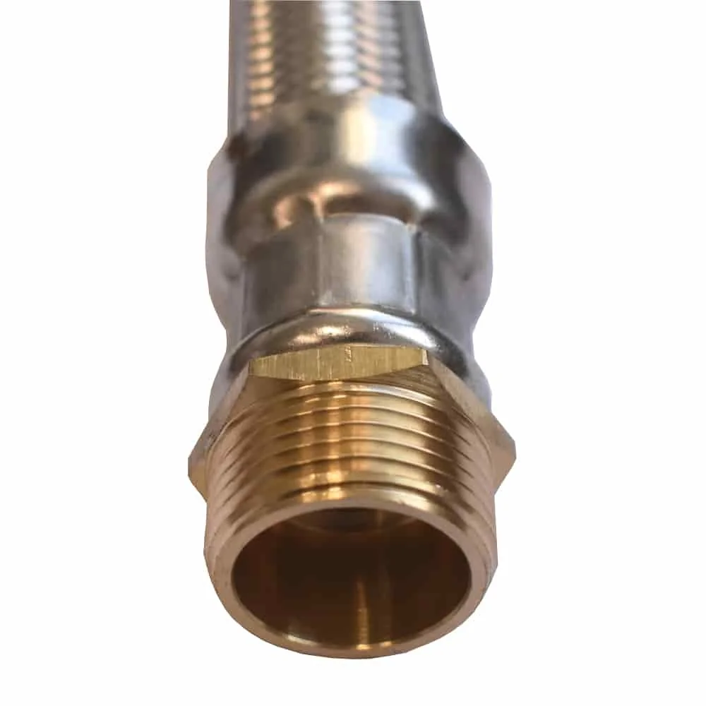 DN25 DVGW Panzerschlauch m. Edelstahlumflechtung 1" AG x 1" ÜM 300 mm-0