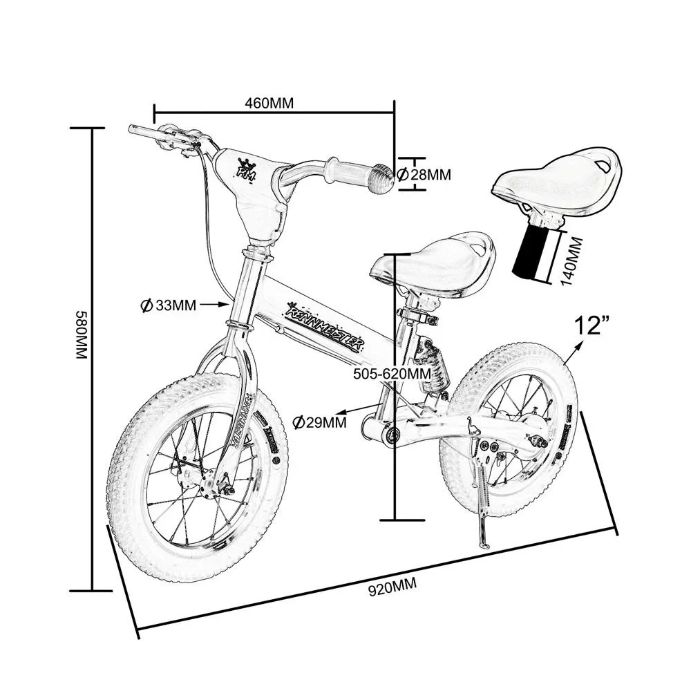 Laufrad mit grüner Federung - 6