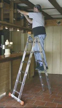 Gelenk Doppelleiter Alu 2 X 8 Sprossen Leiter - 0