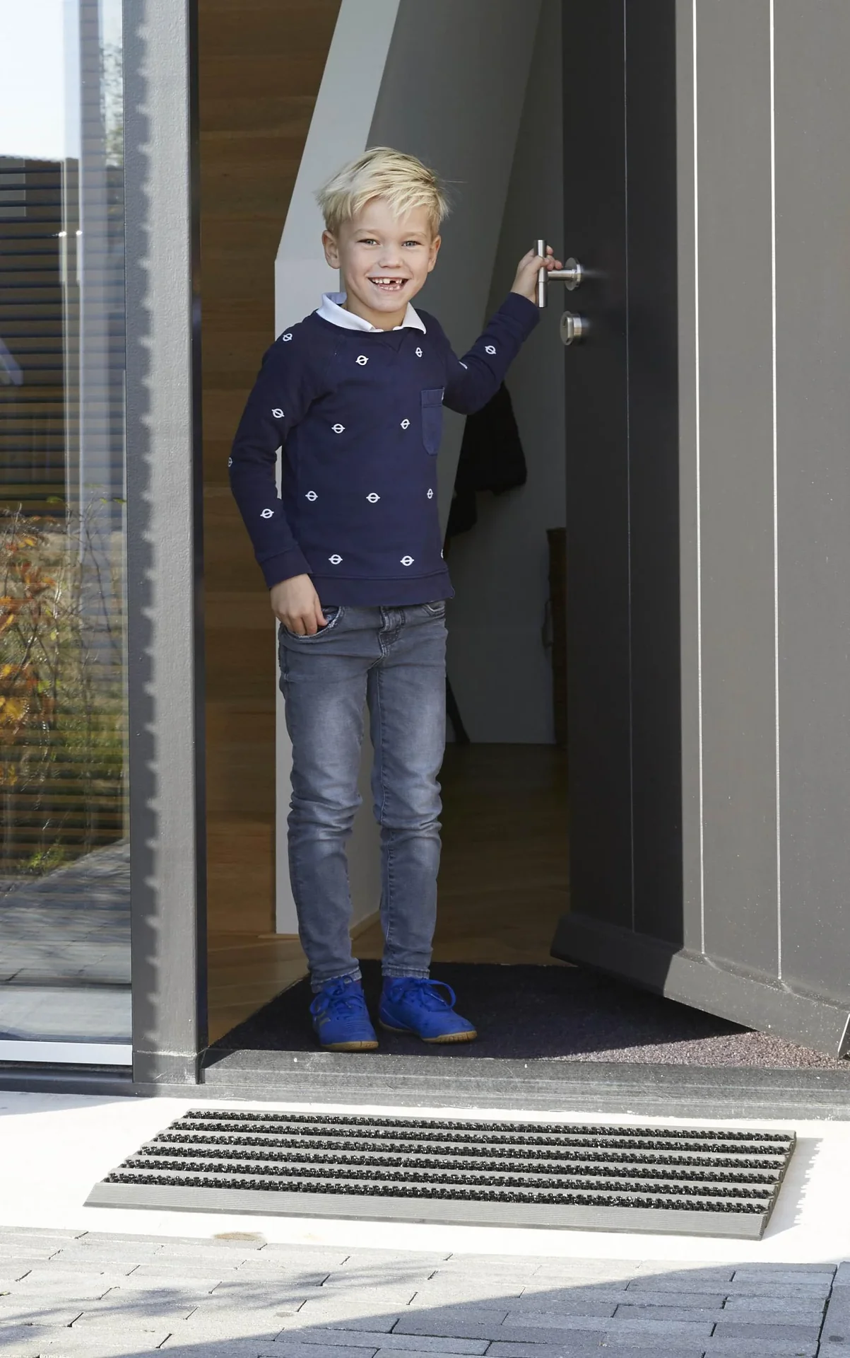 Gummi Bürstenfußmatte Grand Brush 48 x 78 cm anthrazit - 1