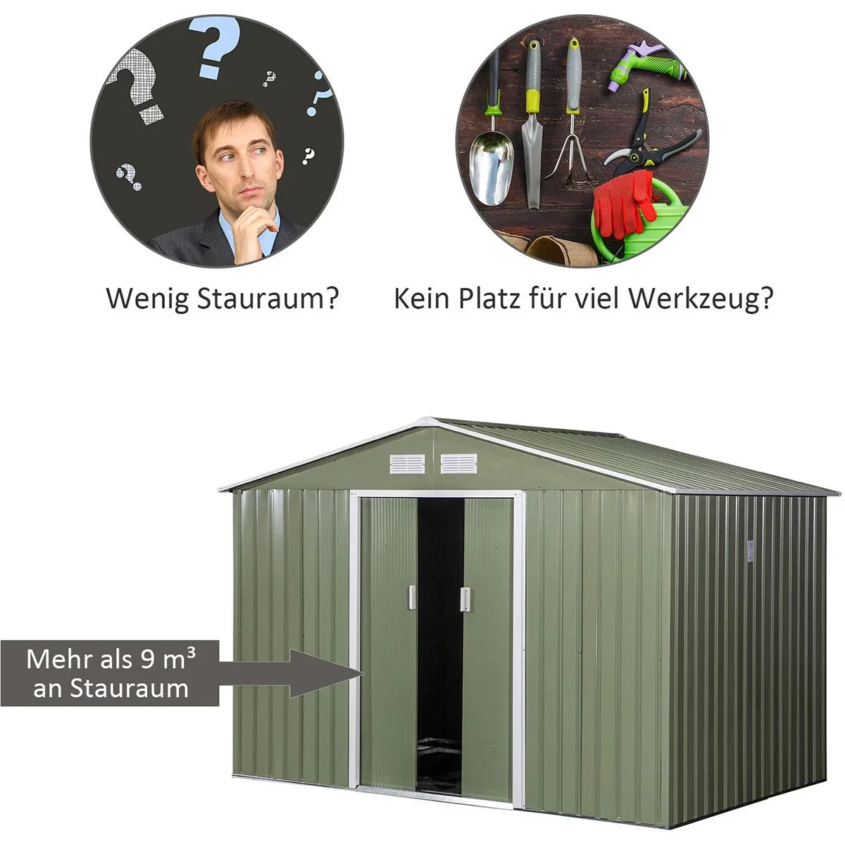 Gartenschuppen grau - 8