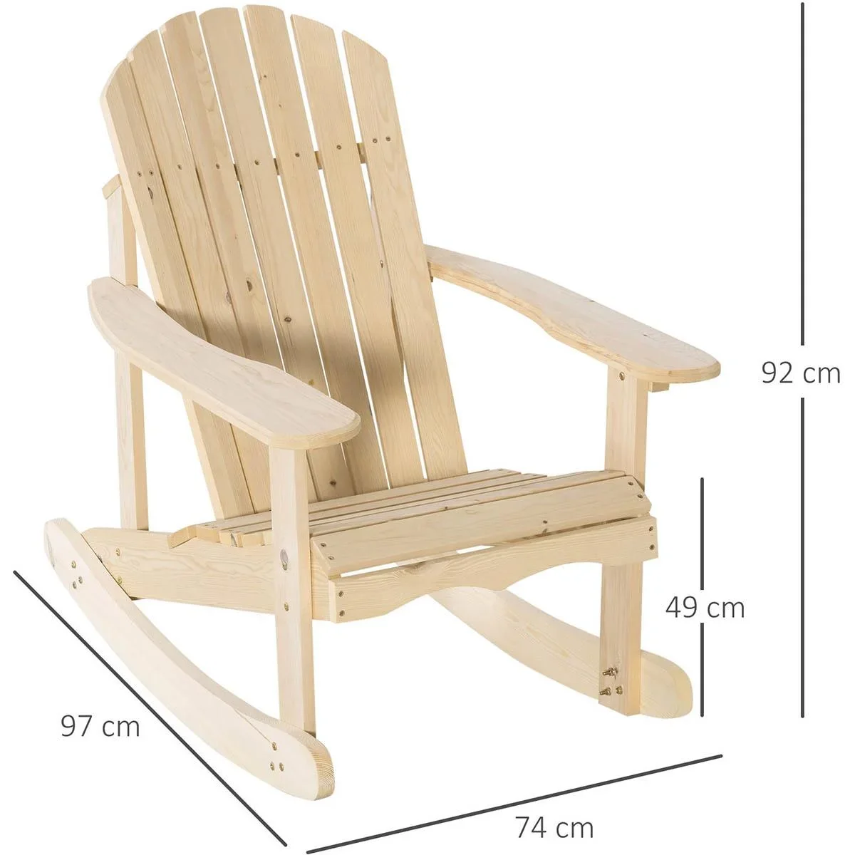 Gartenschaukelsitz - Kiefer - 74 x 97 x 92 cm - 1