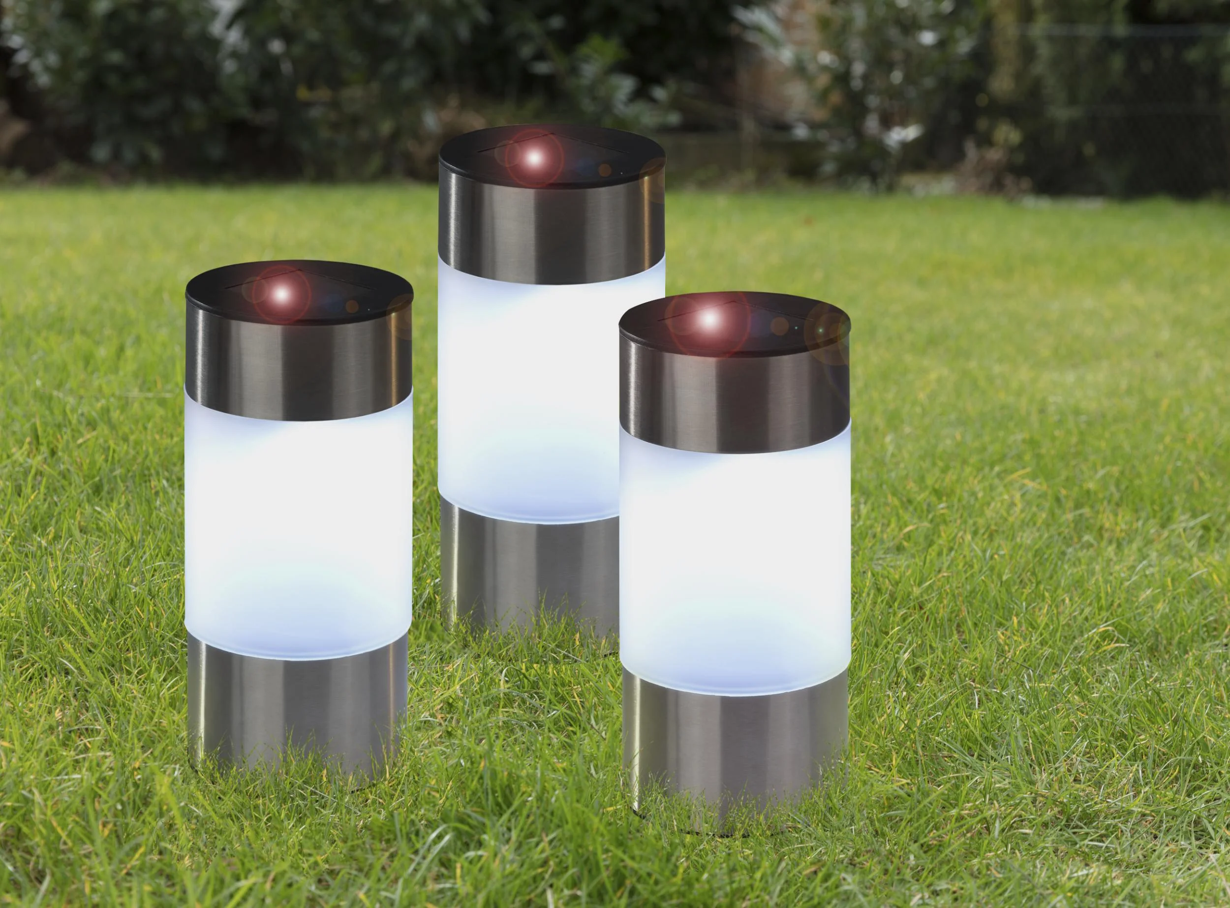LED Solar Leuchten - 3er Set - 0